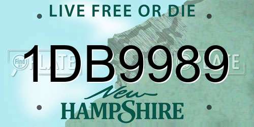 1DB9989 New Hampshire License Plate