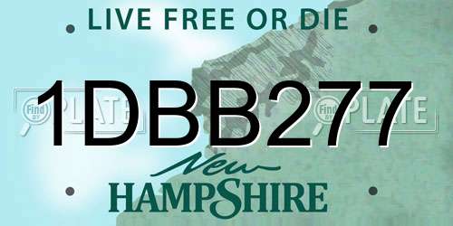 1DBB277 New Hampshire License Plate
