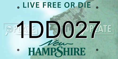1DD027 New Hampshire License Plate