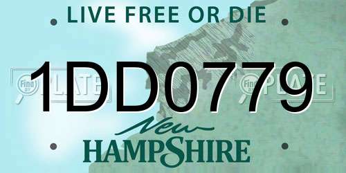 1DD0779 New Hampshire License Plate