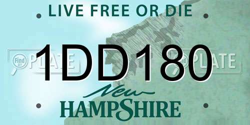 1DD180 New Hampshire License Plate