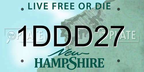 1DDD27 New Hampshire License Plate