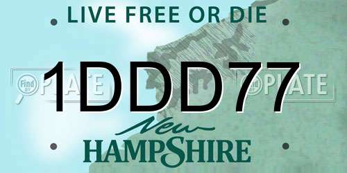 1DDD77 New Hampshire License Plate