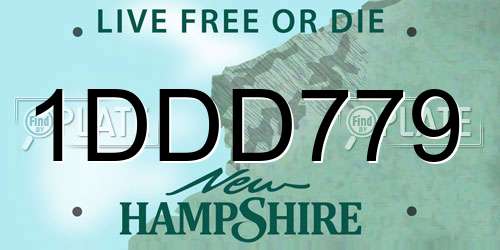 1DDD779 New Hampshire License Plate