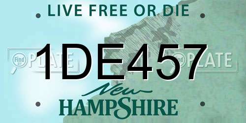 1DE457 New Hampshire License Plate