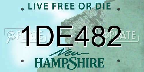 1DE482 New Hampshire License Plate