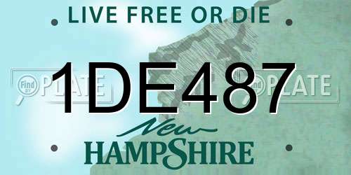 1DE487 New Hampshire License Plate