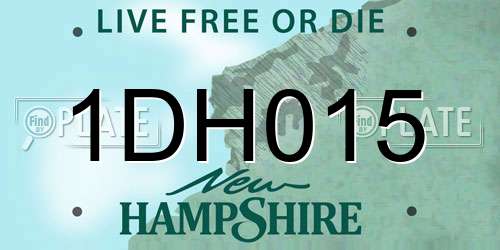 1DH015 New Hampshire License Plate