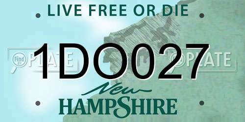 1DO027 New Hampshire License Plate