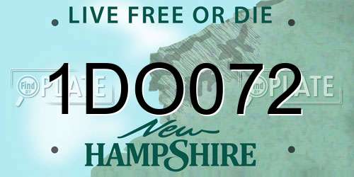 1DO072 New Hampshire License Plate