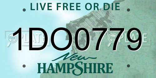 1DO0779 New Hampshire License Plate