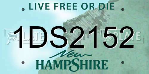 1DS2152 New Hampshire License Plate
