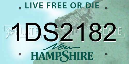 1DS2182 New Hampshire License Plate