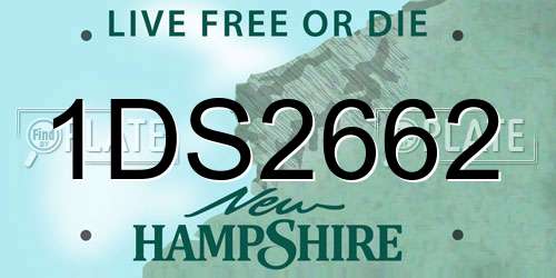 1DS2662 New Hampshire License Plate