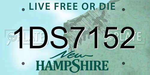 1DS7152 New Hampshire License Plate