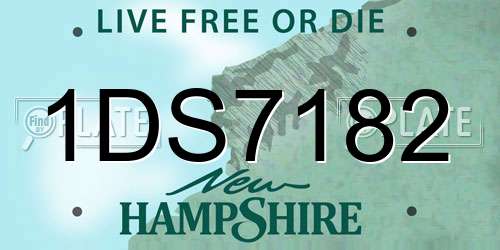 1DS7182 New Hampshire License Plate