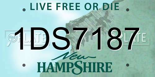 1DS7187 New Hampshire License Plate