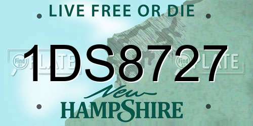 1DS8727 New Hampshire License Plate