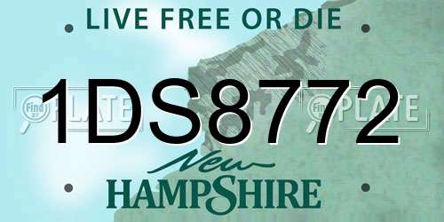 1DS8772 New Hampshire License Plate