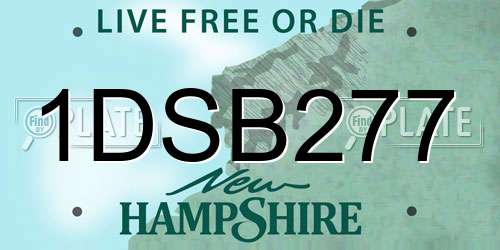 1DSB277 New Hampshire License Plate