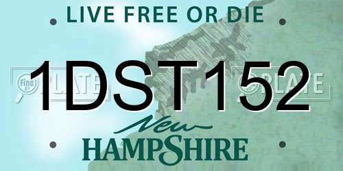 1DST152 New Hampshire License Plate