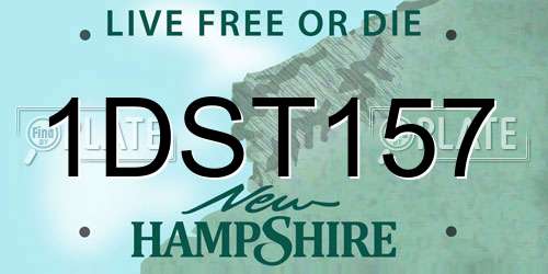 1DST157 New Hampshire License Plate