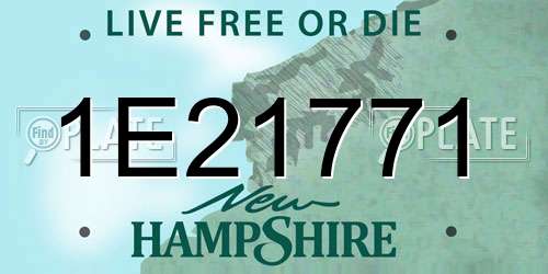 1E21771 New Hampshire License Plate