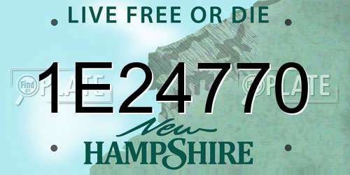 1E24770 New Hampshire License Plate