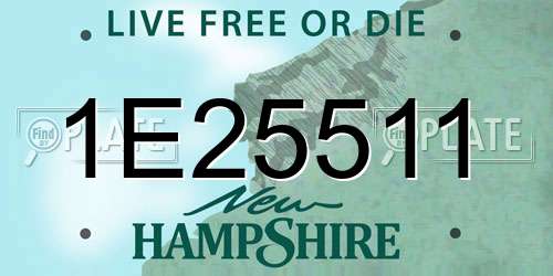 1E25511 New Hampshire License Plate