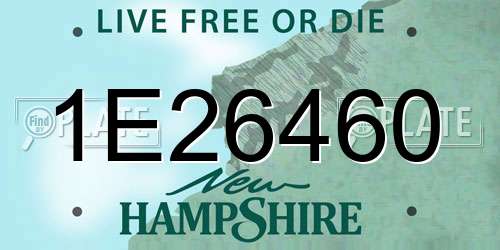 1E26460 New Hampshire License Plate