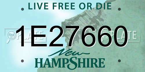 1E27660 New Hampshire License Plate
