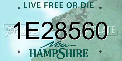 1E28560 New Hampshire License Plate