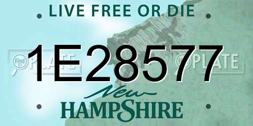 1E28577 New Hampshire License Plate