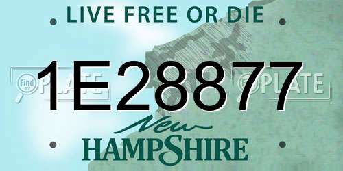 1E28877 New Hampshire License Plate