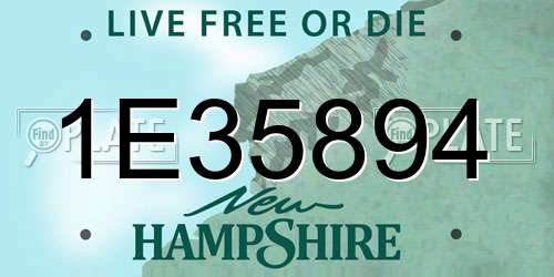 1E35894 New Hampshire License Plate