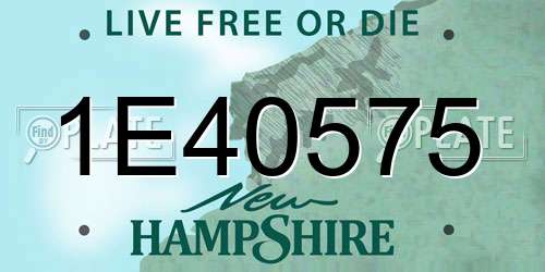 1E40575 New Hampshire License Plate
