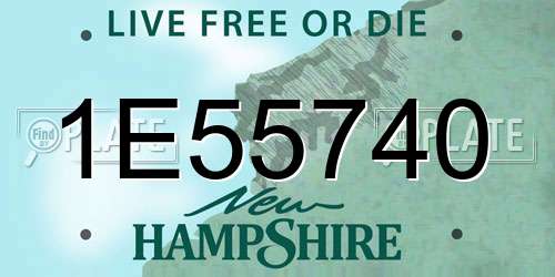 1E55740 New Hampshire License Plate