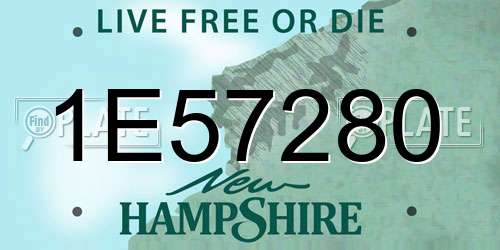 1E57280 New Hampshire License Plate