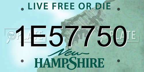 1E57750 New Hampshire License Plate