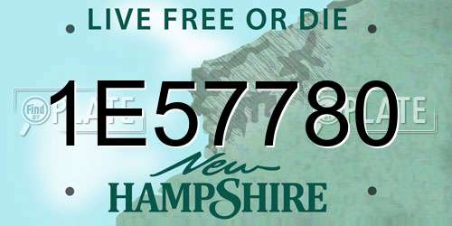 1E57780 New Hampshire License Plate