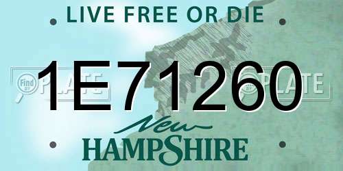 1E71260 New Hampshire License Plate