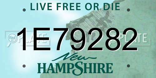 1E79282 New Hampshire License Plate