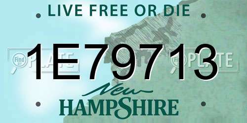 1E79713 New Hampshire License Plate