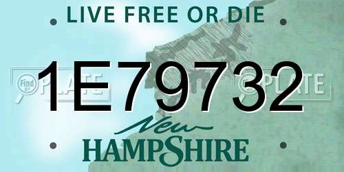 1E79732 New Hampshire License Plate