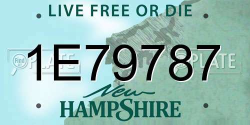 1E79787 New Hampshire License Plate