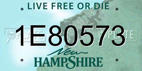 1E80573 New Hampshire License Plate