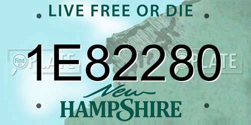 1E82280 New Hampshire License Plate