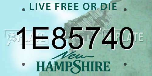 1E85740 New Hampshire License Plate