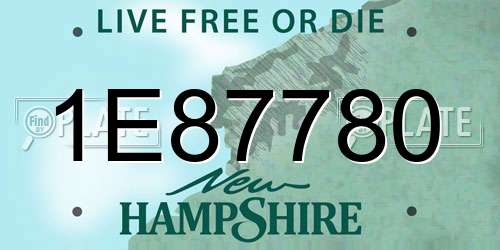 1E87780 New Hampshire License Plate