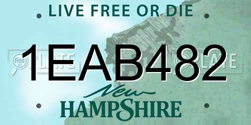1EAB482 New Hampshire License Plate